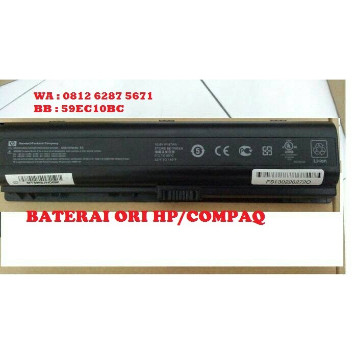 baterai ori laptop hp compaq presario v6100 v6200 v6300 v6500 C700