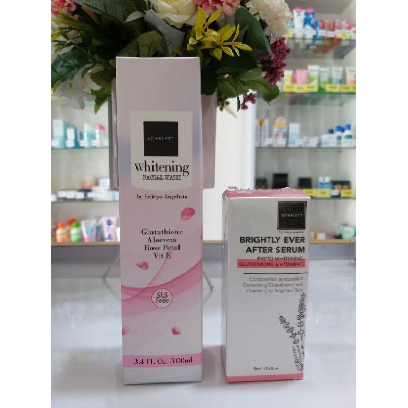 SCARLETT Whitening Paket Hemat Bundling 2in1 | Serum Wajah