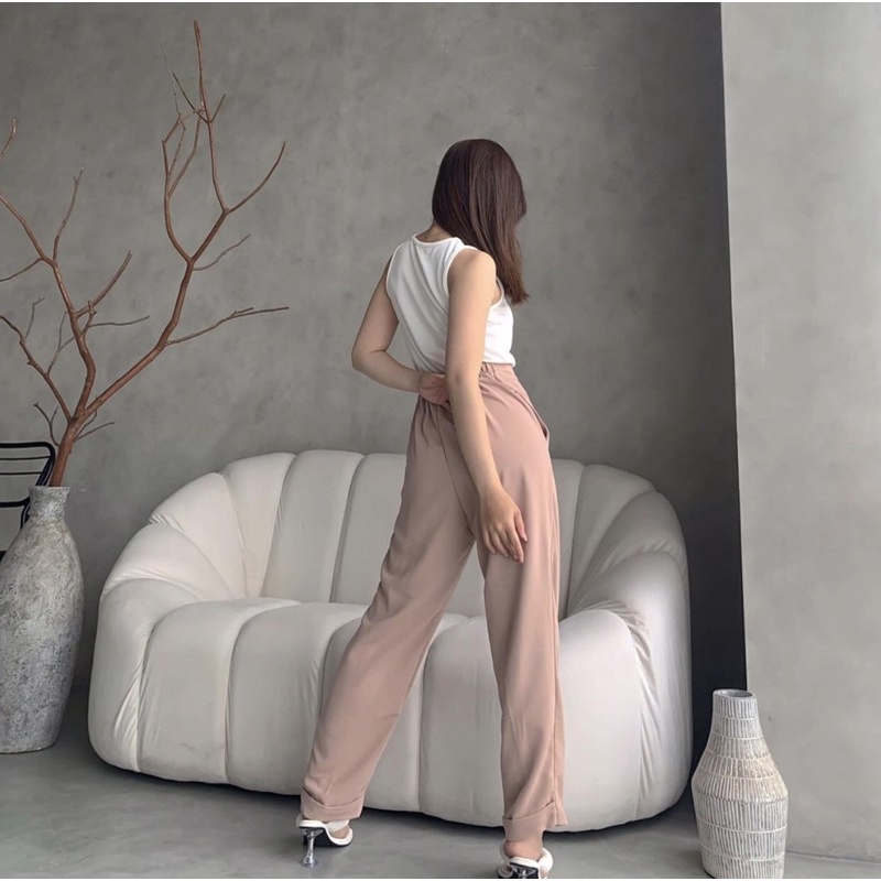 CLARA ANKLE PANTS PREMIUM KOREA - LONG PANTS - CELANA  KERJA PANJANG FORMAL WANITA - FLOWY PANTS - CELANA BAHAN - CELANA CASUAL - HADIAH ATAU KADO ULTAH CEWEK