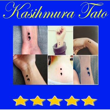 tato temporer titik koma atau semicolon