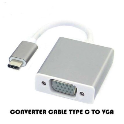 Usb3.1 Type-c male to vga female converter NB full hd 1080p for laptop mac-book - Konverter Usb-c to d-sub 15 pin