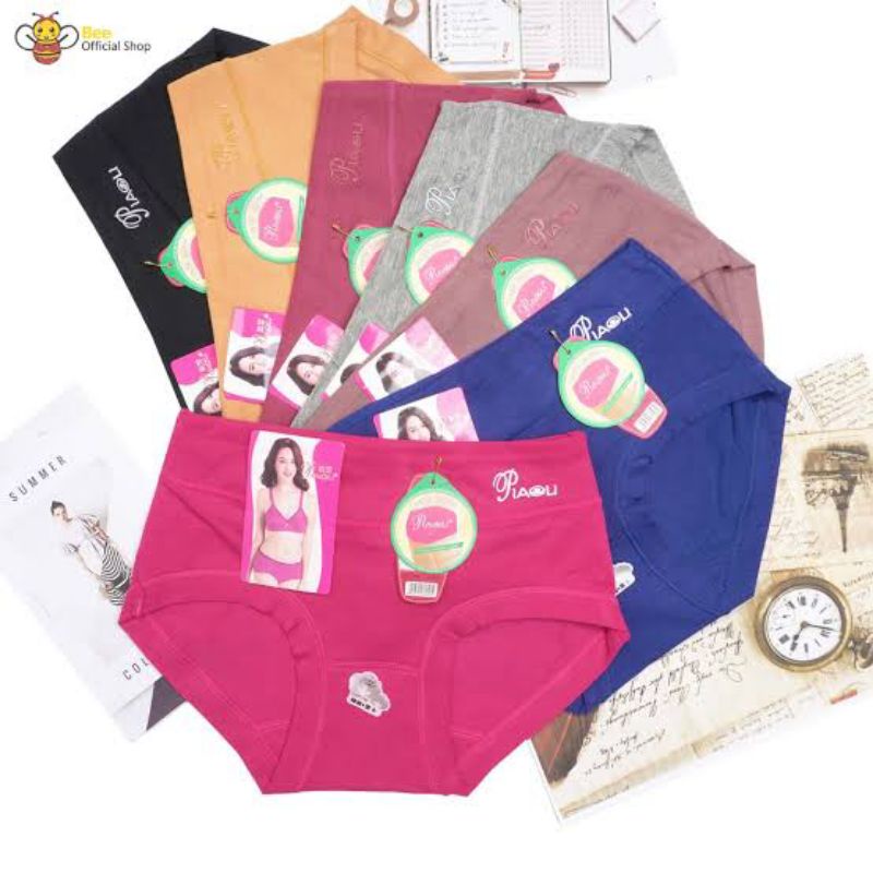 (6 pcs )cd wanita pioly 1608 karet lebar