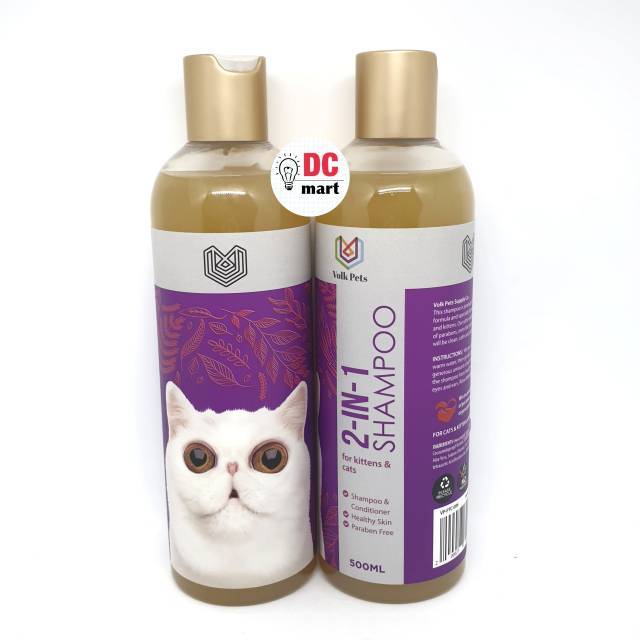 Volk Pet CAT Shampoo / 2 in 1 500mL / Shampo Kucing / NO Paraben