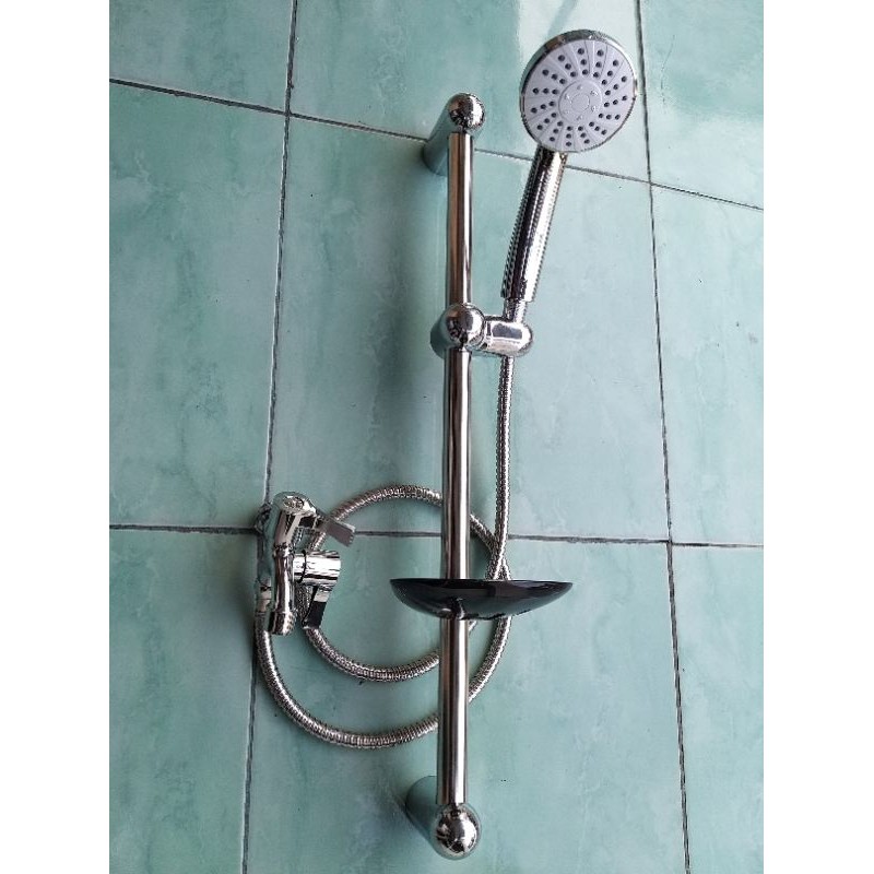 Paket shower tiang dan keran cabang/shower tiang model wasser promo