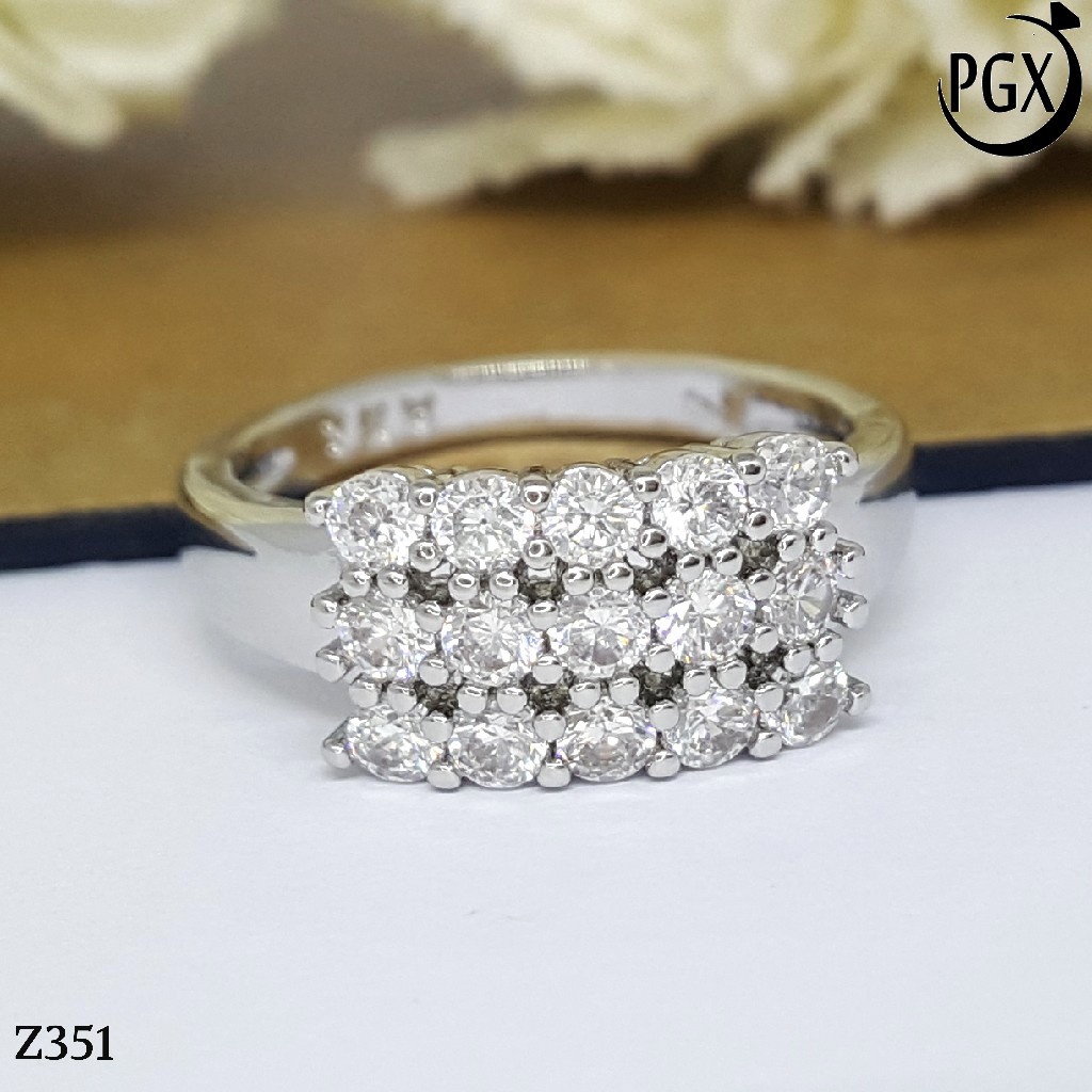 PGX Cincin Xuping Wanita Aksesoris Fashion Perhiasan Lapis Emas Premium - Z351