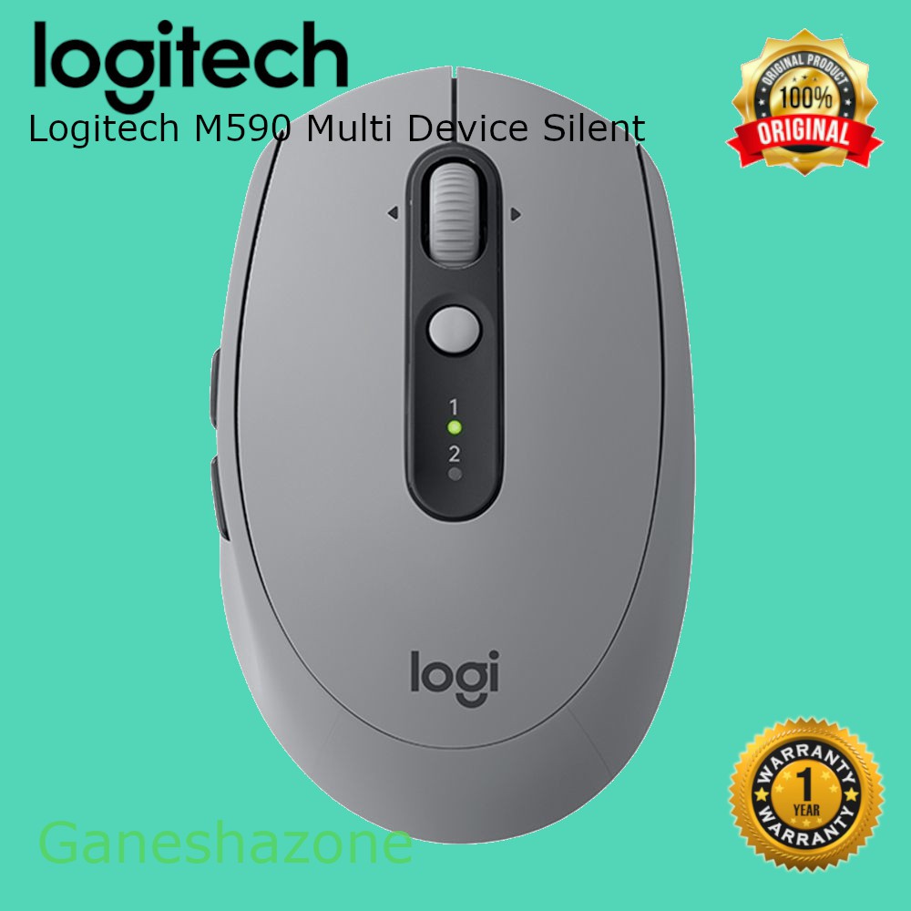Logitech M590 Multi Device Silent Mouse Grey - M590 Bluetooth Mouse