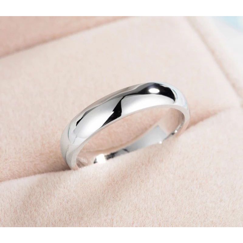 Cincin Titanium / Cincin Titanuim Siver / Cincin Tunangan Kawin / Titanium Silver Polos