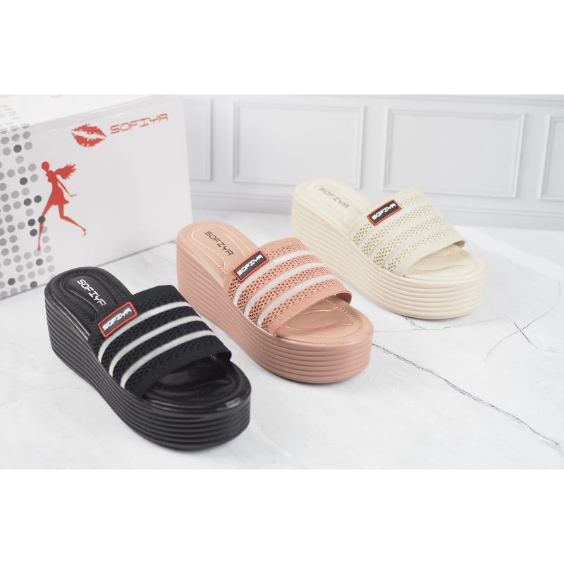 SANDAL WEDGES WANITA IMPOR SOFIYA 7988-3