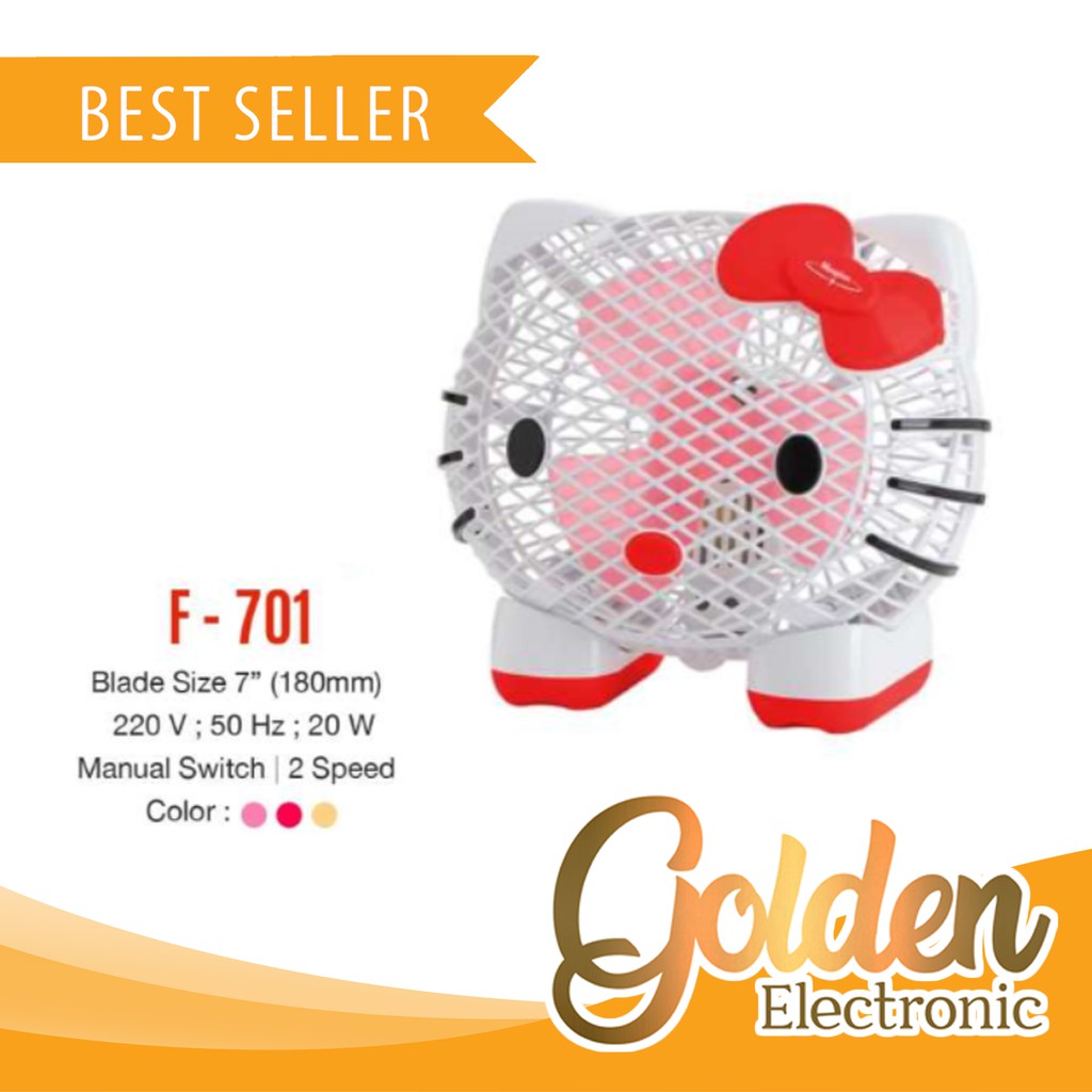 Hello Kitty Desk Fan Maspion F-701 Kipas Angin Meja