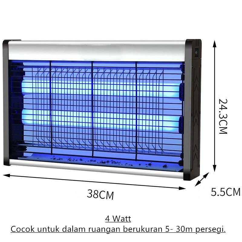 Mosquito Killer Insect Killer Pest Killer Perangkap Nyamuk Lalat Lampu UV 2/4 watt