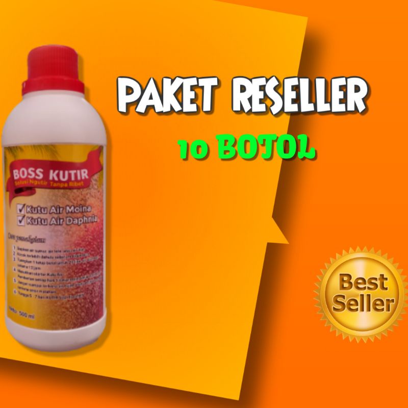 PAKET RESELLER BOSS KUTIR PAKAN KUTU AIR IKAN HIAS TANPA KOHE PUYUH DAN GREEN WATER