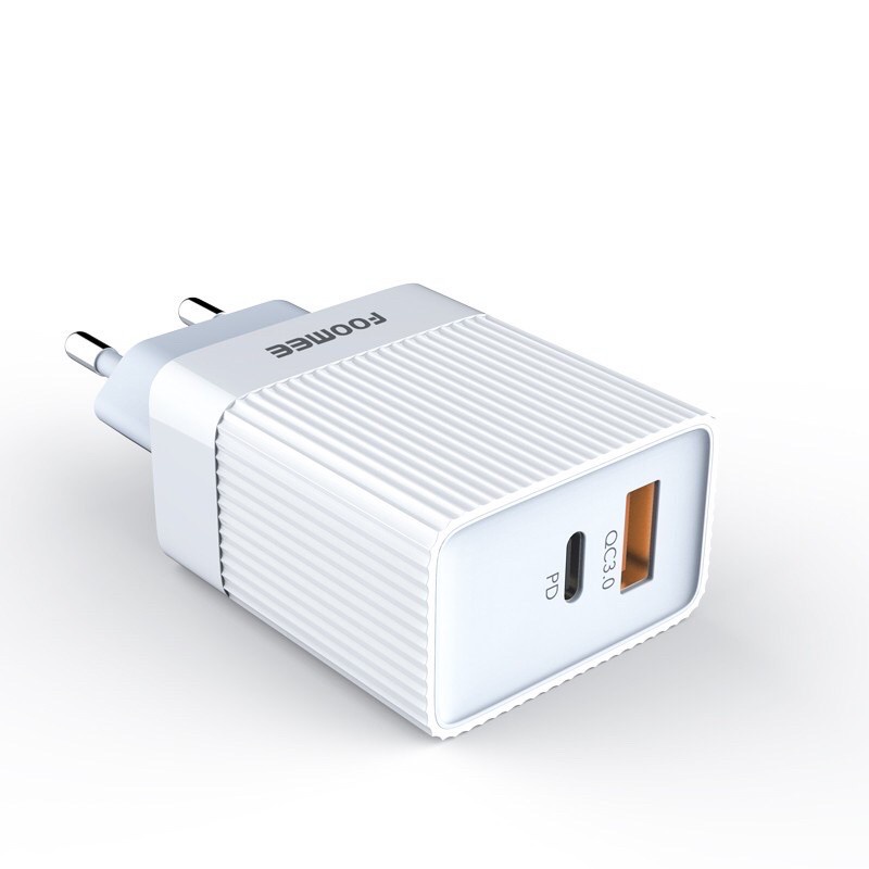 A - Foomee CQ20 Dual Port Charger QC 3.0 &amp; PD 18W