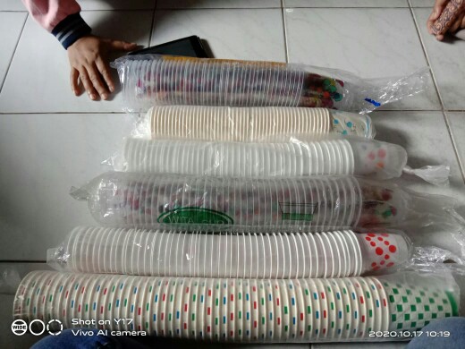 [ Cup Balon - 220 Ml ] Gelas Cup Pp Motif Plastik Isi 50 Pc