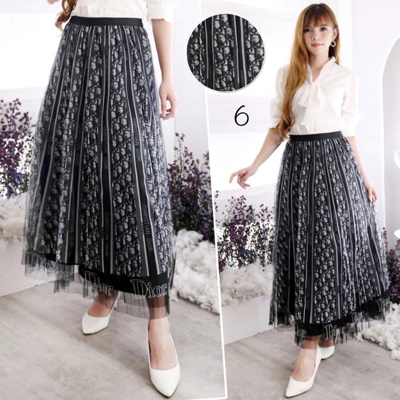 Rok Tutu Panjang Branded Printing / Tutu Maxi Skirt Import - Katlyn Shop-4
