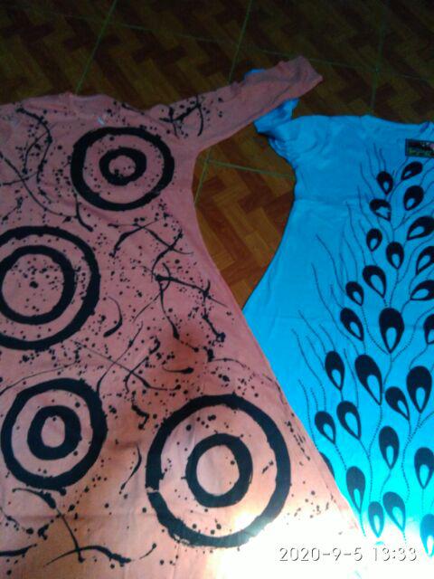 Gamis Pelangi Kaos Combed Raymi Ori Ziray Batik Jumbo Premium