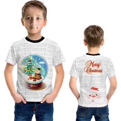 Kaos Baju T-shirt Murah Anak Laki-Laki Dan Perempuan Merry Christmas Natal 2021 Art23