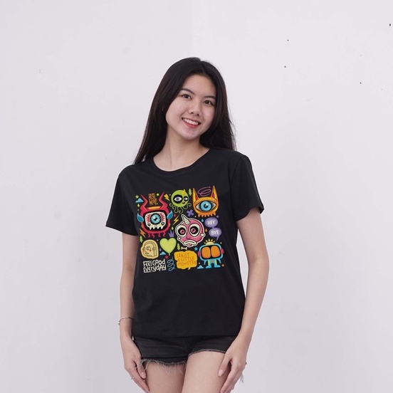 T-shirt lerist / Kaos atasan wanita terbaru Fashion Wanita Lerist kaos Cotton Combed Kaos Tumbrl Ove