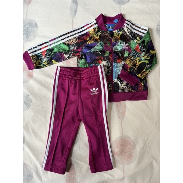 Adidas Kids Baby Girl Jacket Jaket Sweater Training Setelan Baju Anak Perempuan size 9-12 months - P