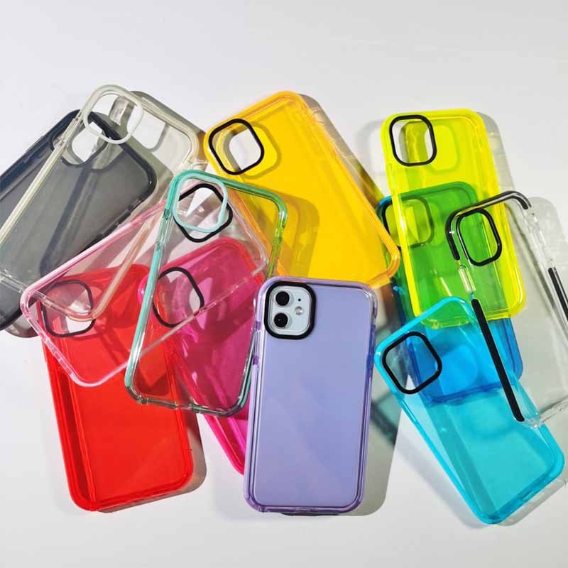 Soft Case TPU 12 Warna Neon Untuk IPhone 13 6 S 7 8 SE 2020 7P 8Plus X XS XR 11 12 Mini Pro Max