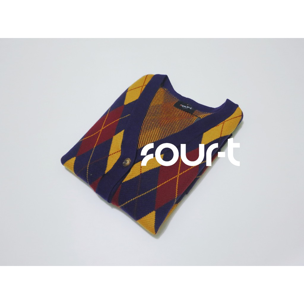 KARDIGAN Tría Chrómata/Tría Chrómata CARDIGAN-Navy, Kuning, Maroon