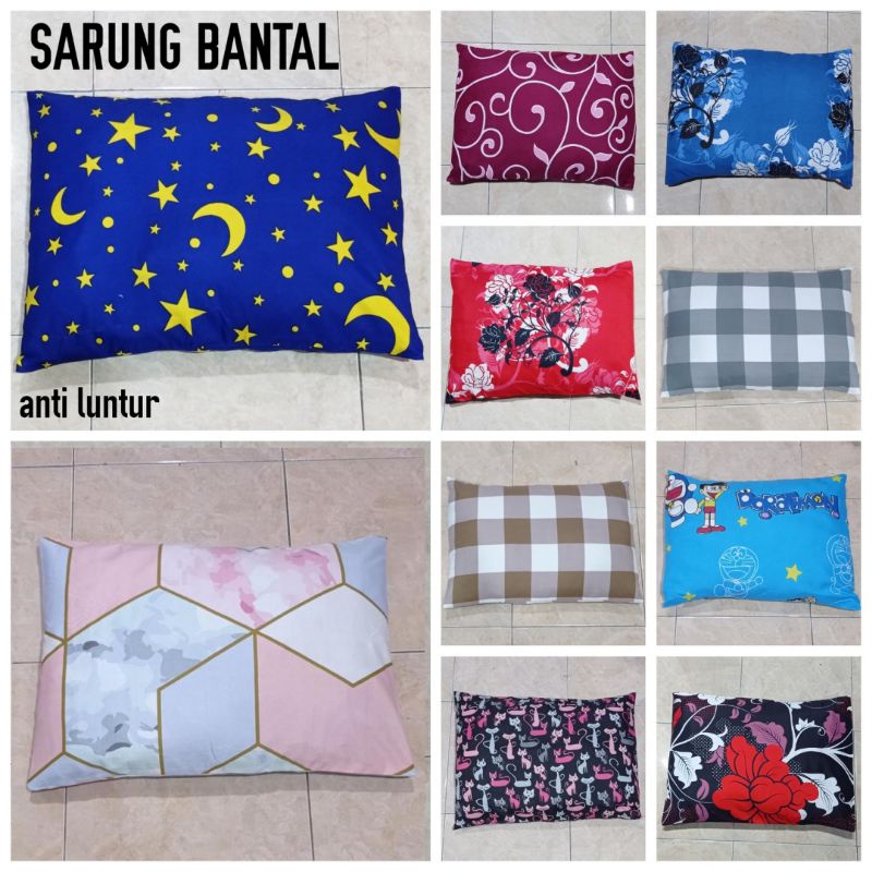 Sarung bantal katun karakter motif terbaru ukuran 60 x40 cm