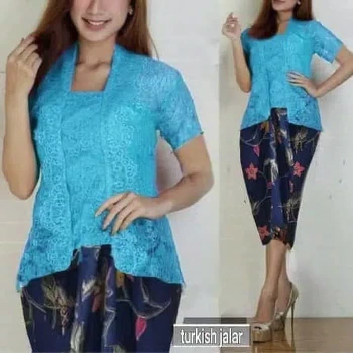 kebaya brukat pendek motif trendy