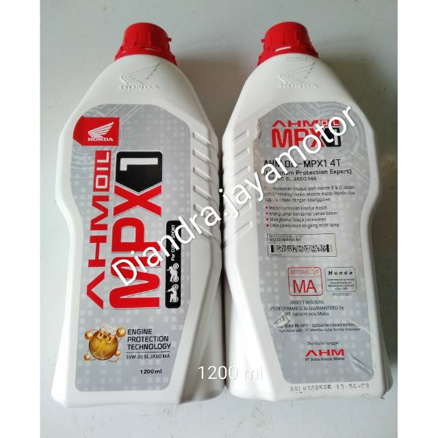 Oli mesin mpx 1 4 tax 1.2 lt(asli honda)for motor honda 150cc