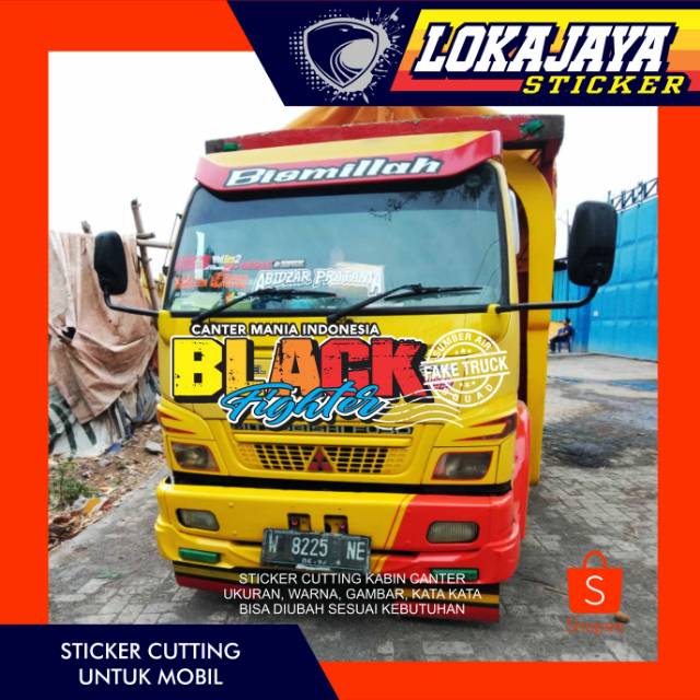 Sticker Stiker Cutting Kabin Canter Truck Truk Shopee Indonesia