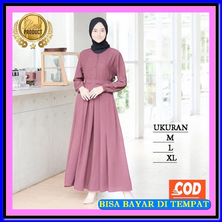 Gamis Fashion Lebaran Tahun Ini Kekinian 2022/ Maxi Mikayla/Gamis Brukat/Gamis Terbaru 2021/Gamis Mo