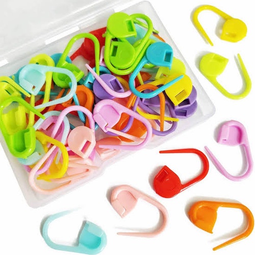 PENITI PLASTIK WARNA WARNI / LOCKING STITCH MARKER / PENITI PENANDA RAJUTAN / VARIASI PENITI PLASTIC MKR PIN