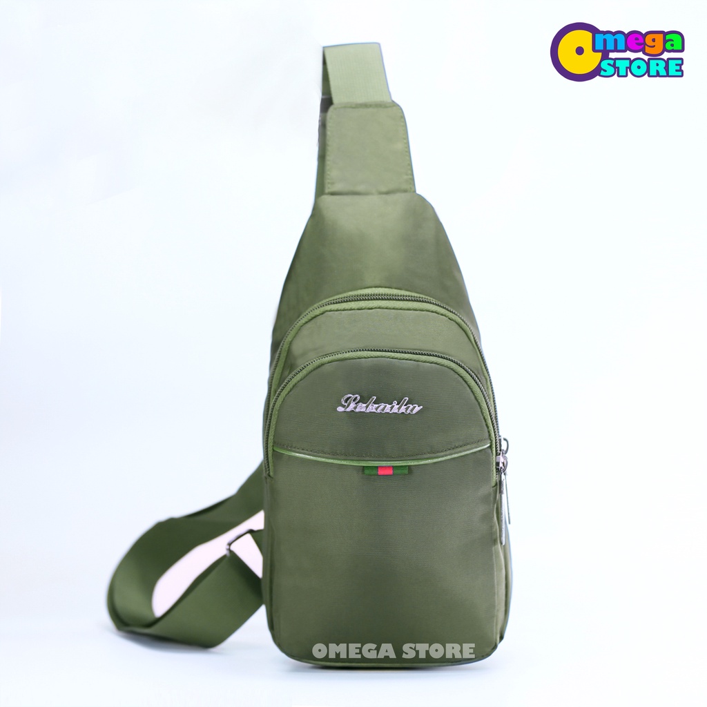 Tas Slempang Pria Sling Bag Tas Selempang Cowok Weistbag Pria Waterproof Tas Anti air - 136