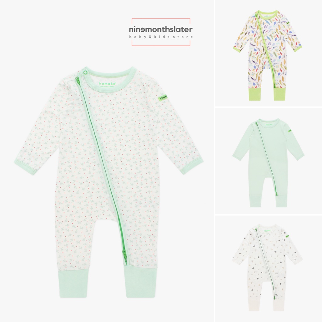 Hamako Zipsuit - Jumper Sleepsuit Baju Tidur Anak Bayi Baby Tencel Zipper Resleting Piyama Panjang