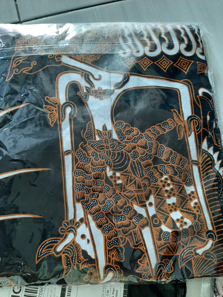 Batik Pria Sadewo Wayang Size M - Xxl  Batik Solo Asli Katun Sragenan Full Furing