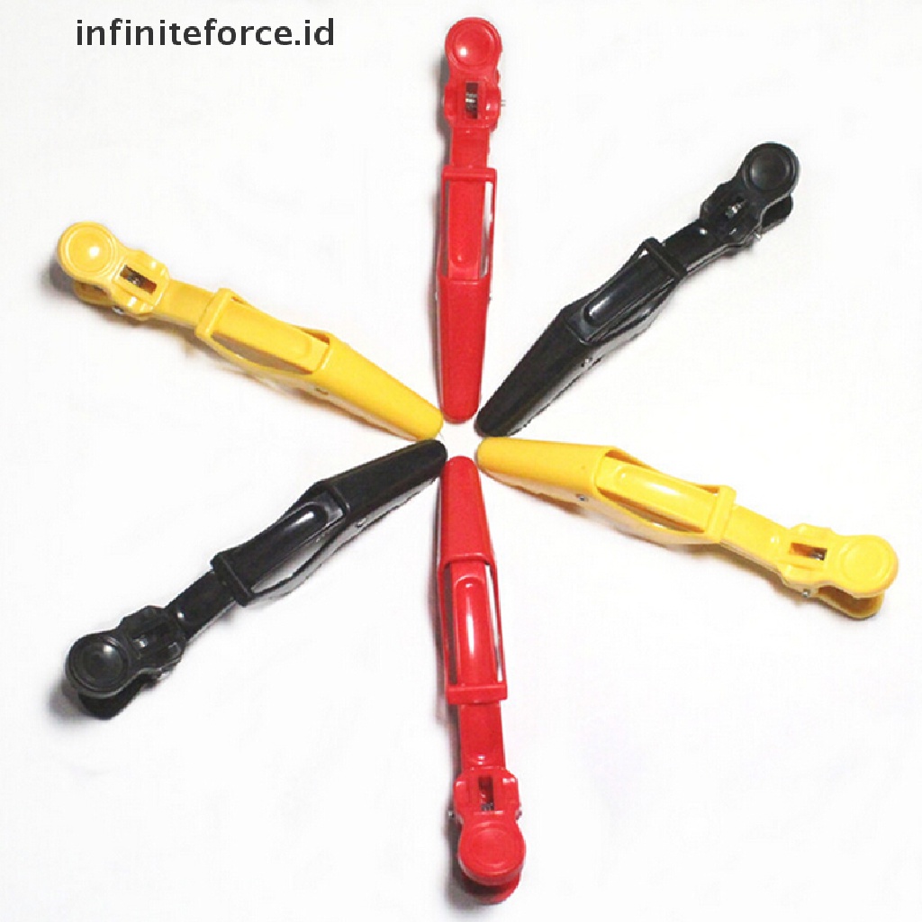 Infiniteforce.id 5pcs / Set Jepit Rambut Bahan Plastik + aluminum Untuk Salon