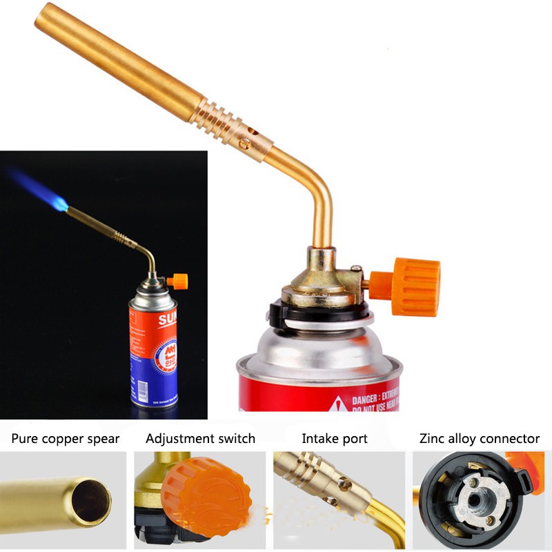 OKT-131 Kepala Gas Single FULL TEMBAGA / KUNINGAN Manual - Gas Torch Flame Gun