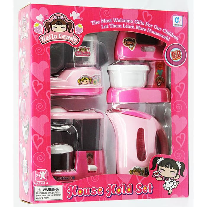  Mainan Anak Perempuan House Hold Set Coffee Maker Blender 