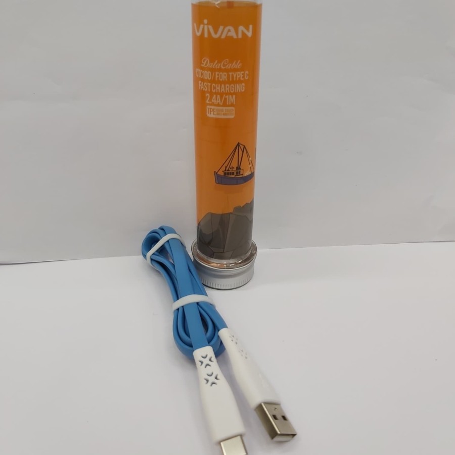 Cable Data vivan CTC -100 For Tipe C fast charging 2.4A/ 1M