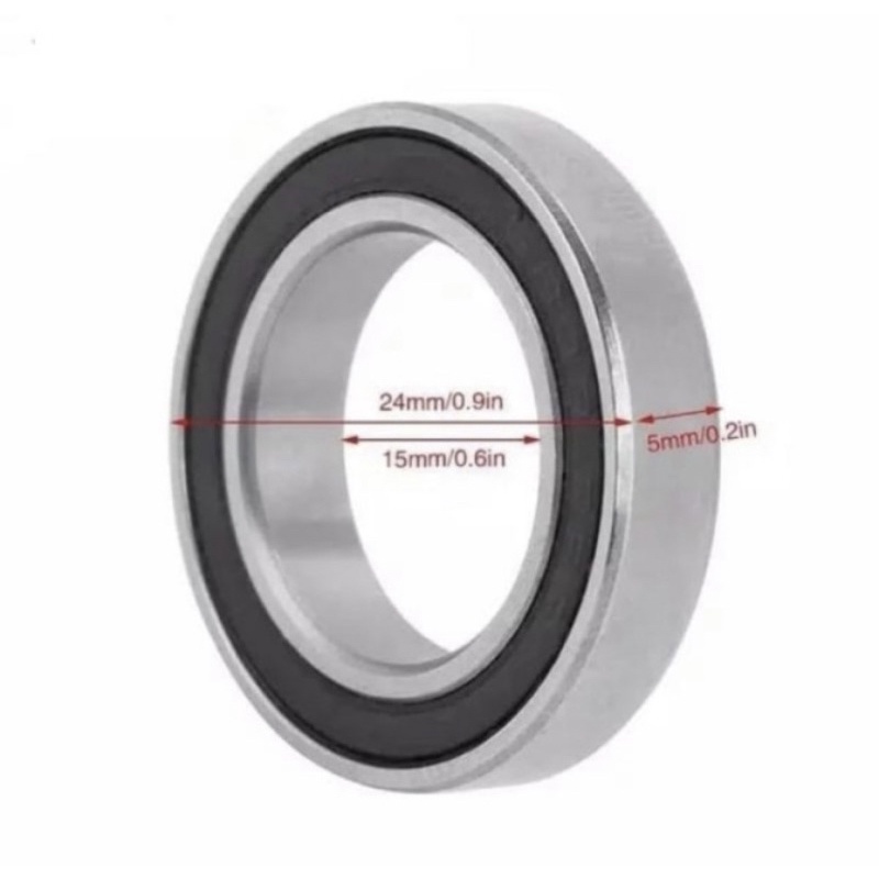 Ball Bearing 6802 2RS 15 mm x 24 mm x 5 mm