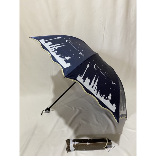 Payung Lipat 3 Motif Gedung Star Sakura Cherry Umbrella 15210