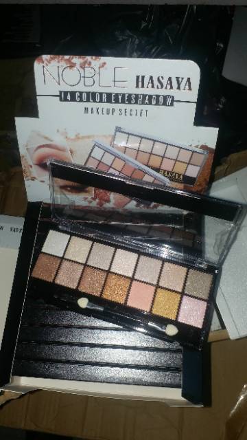 EYESHADOW NOBLE HASAYA 14.COLOUR ( gliter )