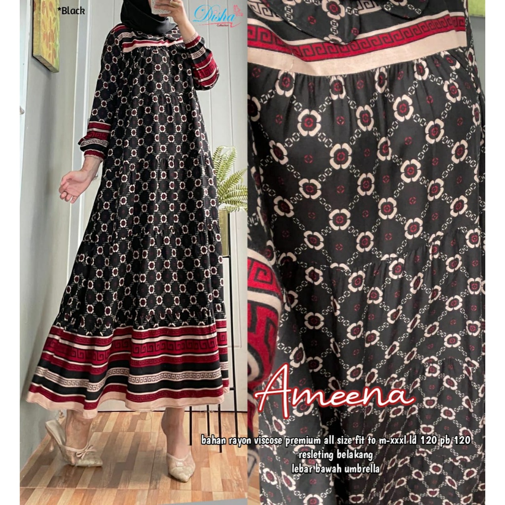 (Jumbo)Baju Gamis Wanita Muslim Terbaru 2021 Motif Batik Model Payung Busui Friendly Bahan Adem Nyam