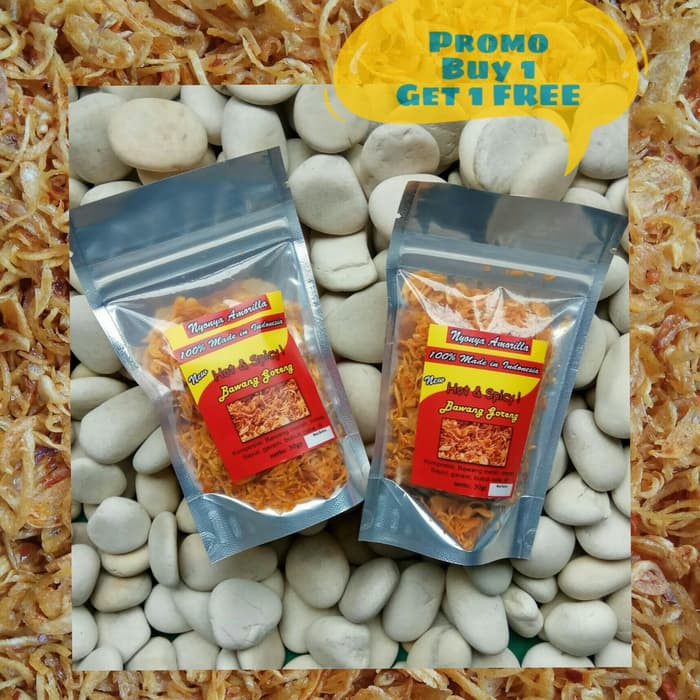 

PROMO BUY 1 GET 1 !!! Bawang goreng "Nyonya Amorilla" Hot & Spicy!