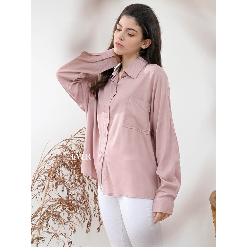Evertops | Selena Oversize Shirt | Kemeja Wanita-2
