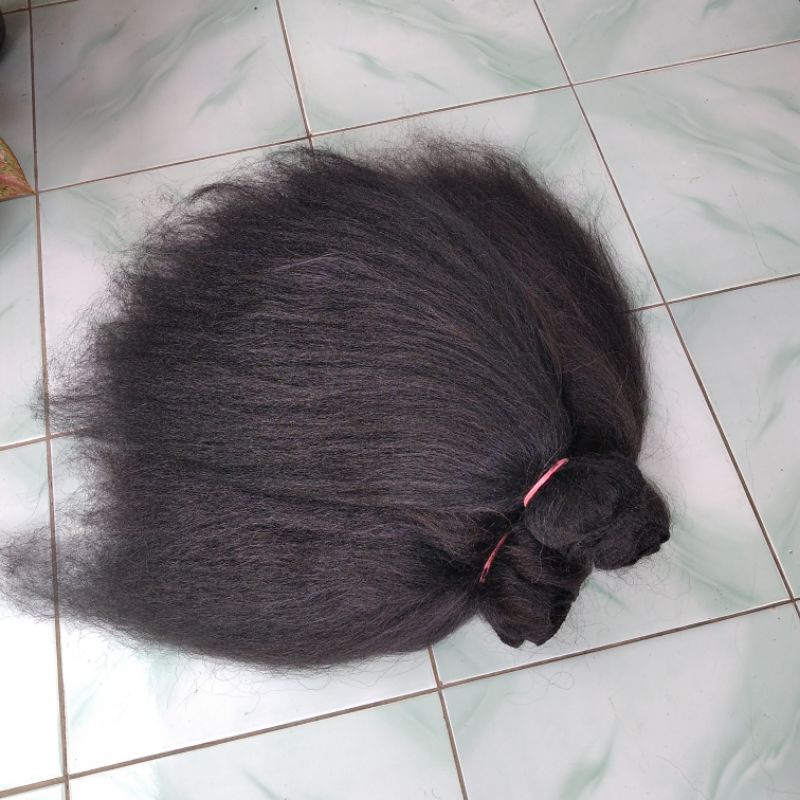 Rambut barongan / ganong sintetis murah panjang 25-30cm sudah di jahit harga per kilo