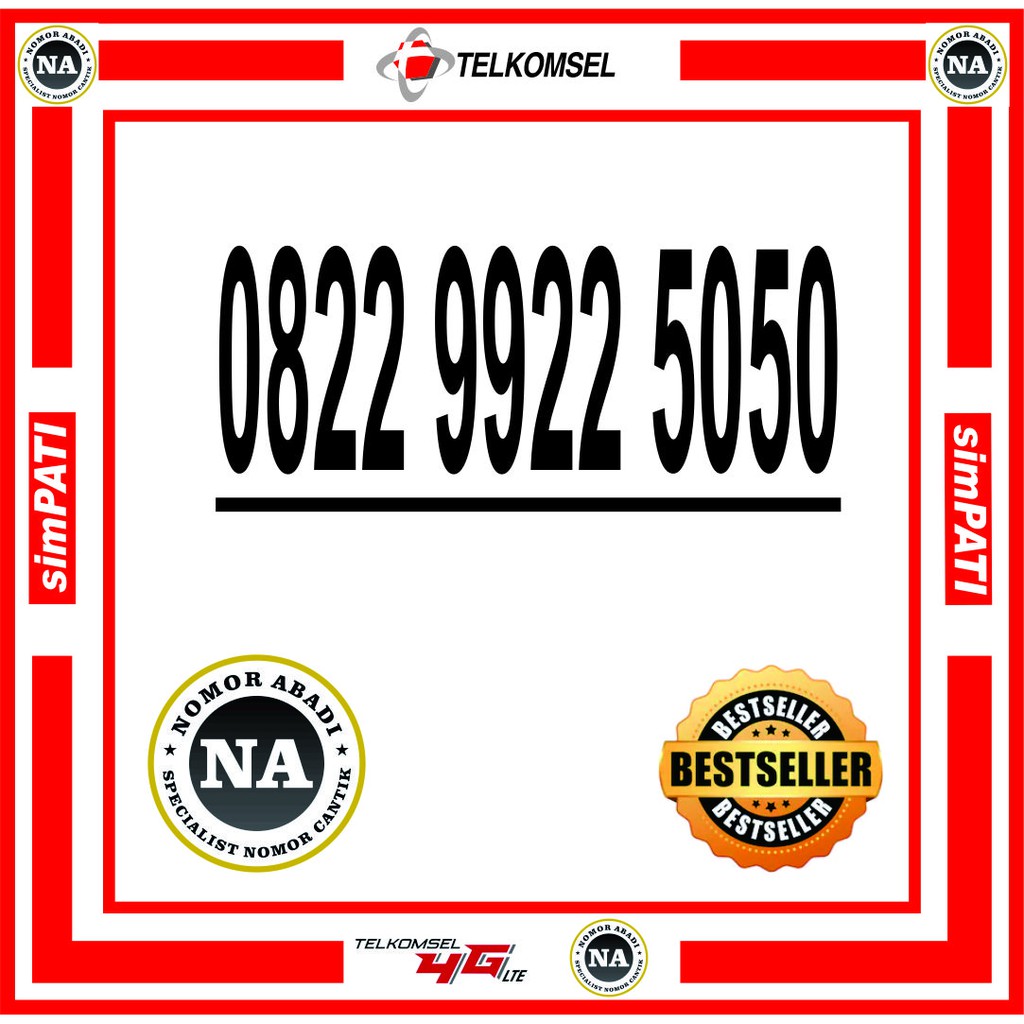 nomorcantik kartu perdana simpati 4G 5050 h700