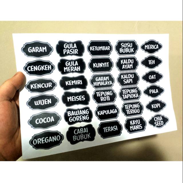 STIKER BUMBU DAPUR LABEL BUMBU STICKER COFFEE CAFE STIKER BUMBU DAPUR LABEL BUMBU STICKER COFFEE CAFE