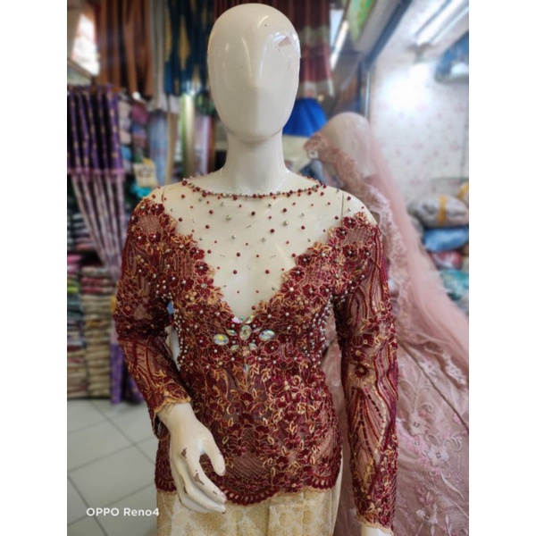 TERBARU ATASAN KEBAYA AKAD BUNGA 3D | ATASAN KEBAYA AKAD BRUKAT 3D/KEBAYA ATASAN PENGANTEN