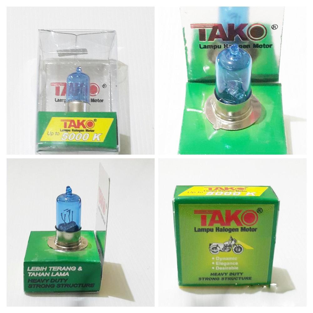 Lampu Depan Tako Bohlam Halogen H6 35W/35W Tipe Tako Blue