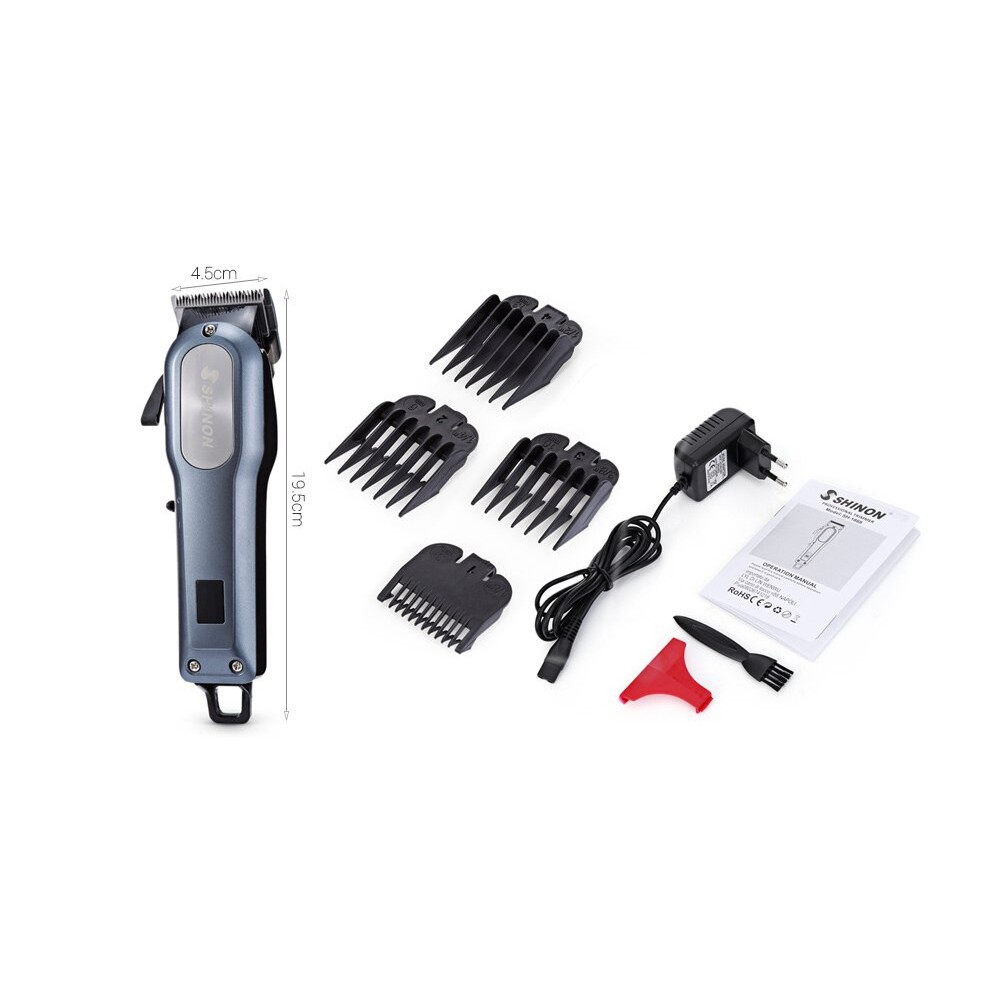 SHINON SH-1888 - Rechargeable LCD Display Electric Hair Clipper - Alat Cukur Profesional dari SHINON