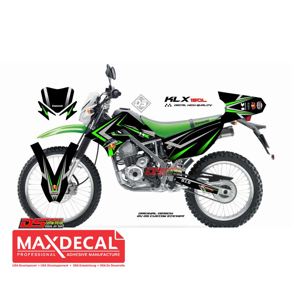 Stiker Decal KLX Lama List Hijau